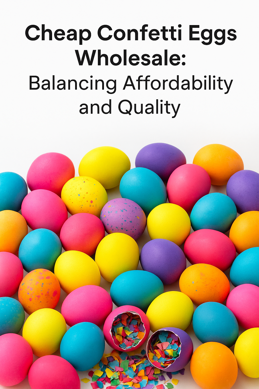 Huevos de confeti baratos al por mayor