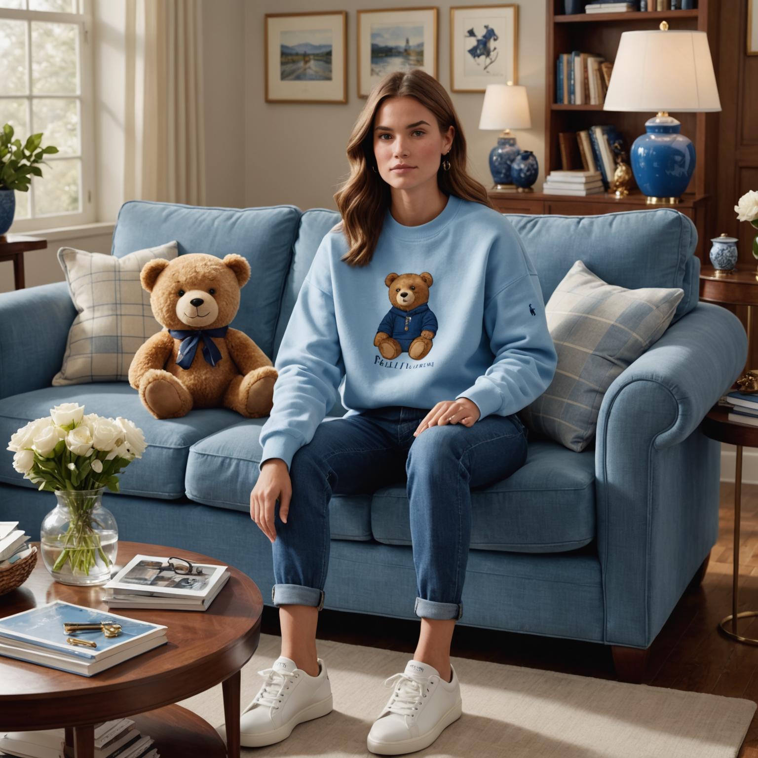 Sudadera Ralph Lauren para mujer, sudaderas cómodas para mujer, sudaderas de moda para mujer