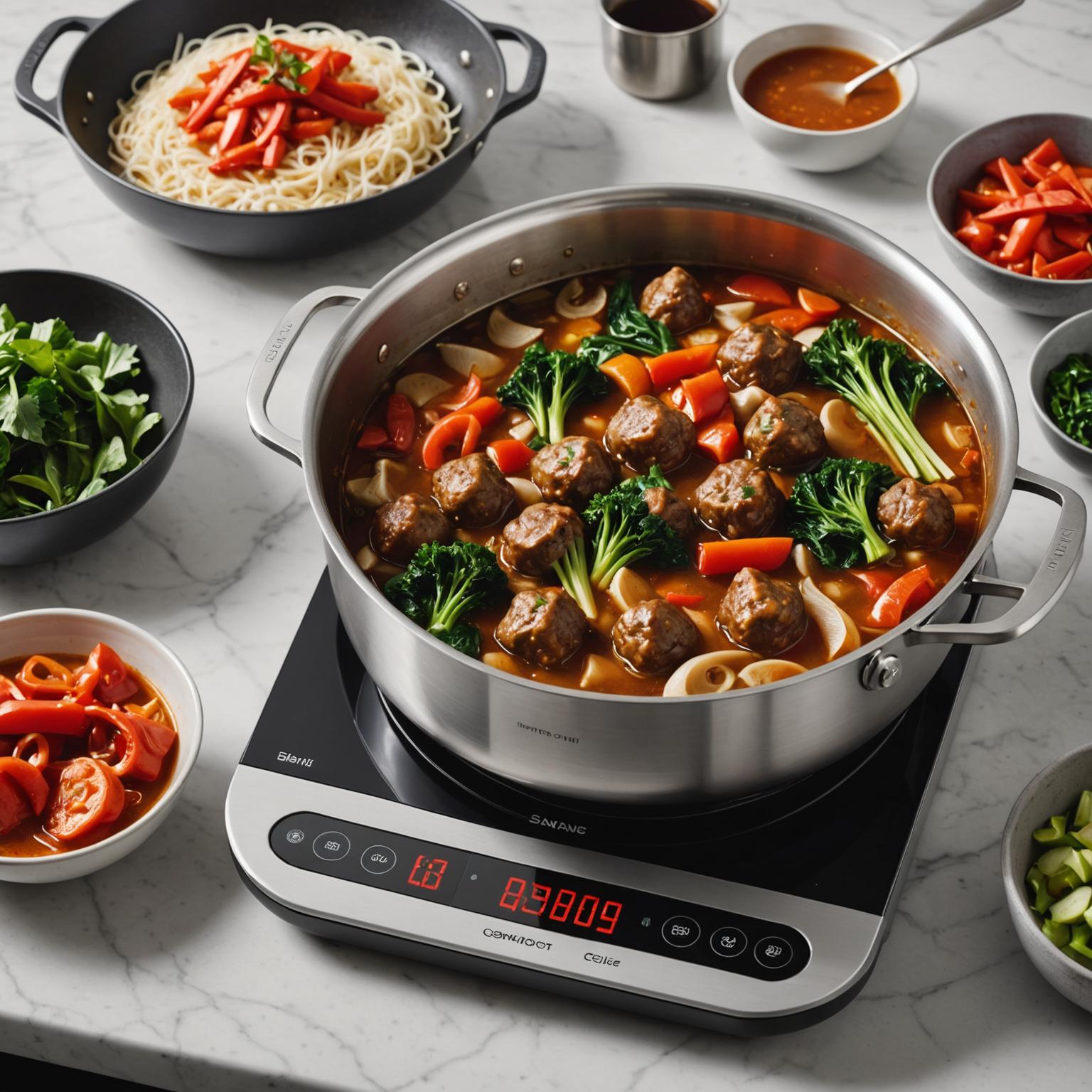 Batería de cocina versátil de un solo quemador para cocinar de forma portátil