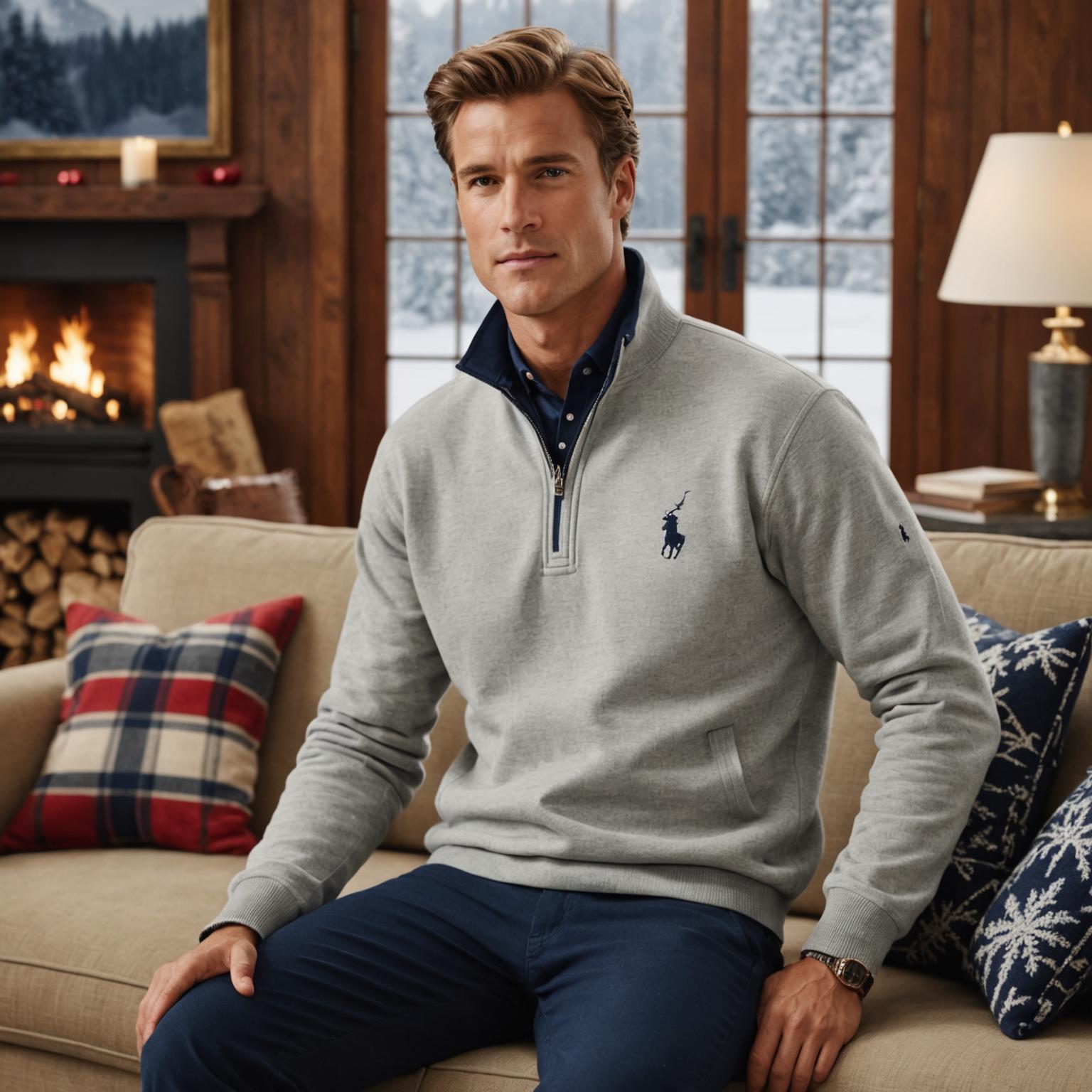 Quarter Zip Sweatshirt: Timeless Sophistication by Ralph Lauren