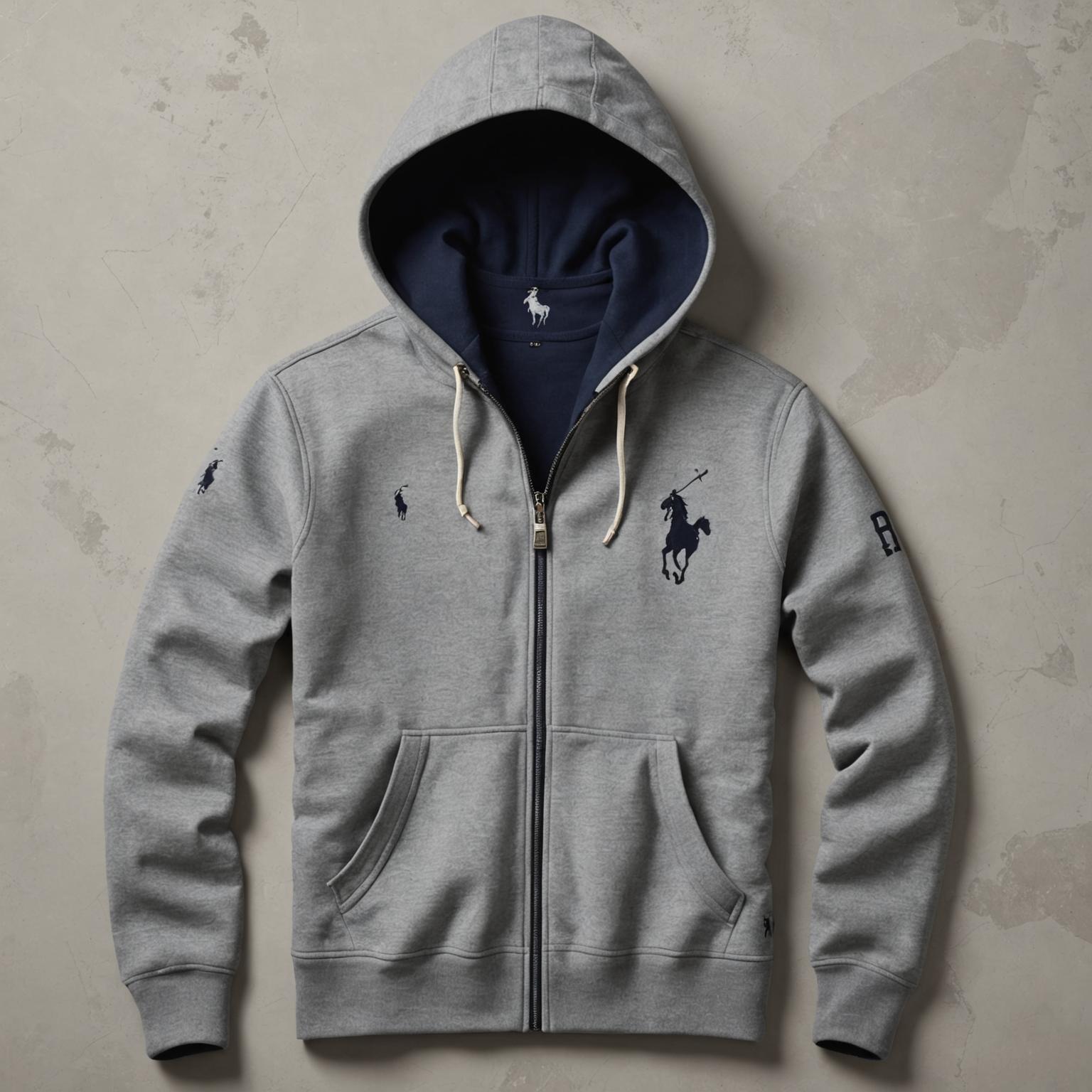 Sudadera con cremallera de polo ralph lauren: elegancia clásica