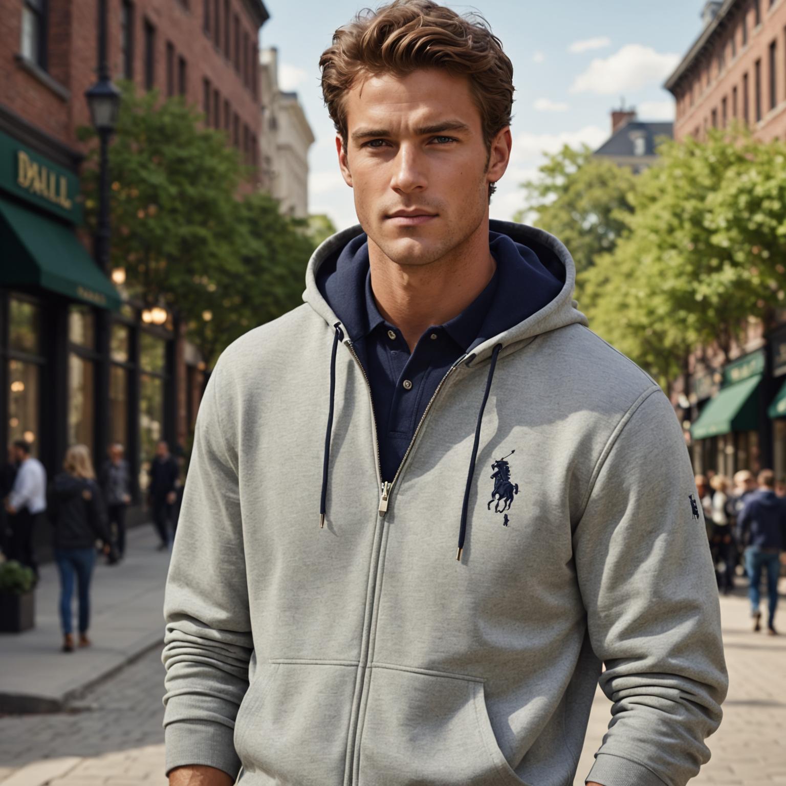 Sudadera con cremallera de polo ralph lauren: lujo atemporal