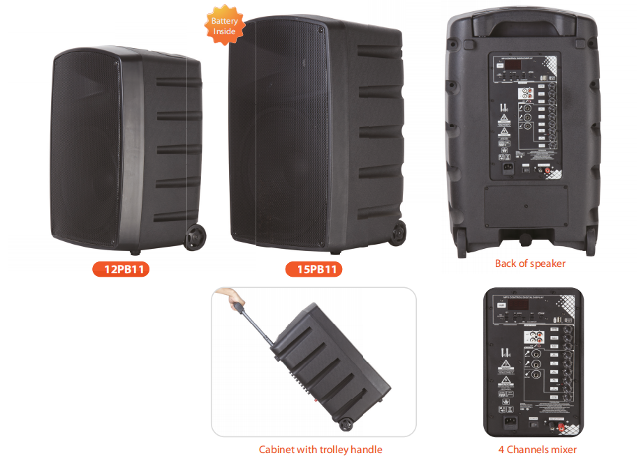 alto-falante PA ativo sem fio