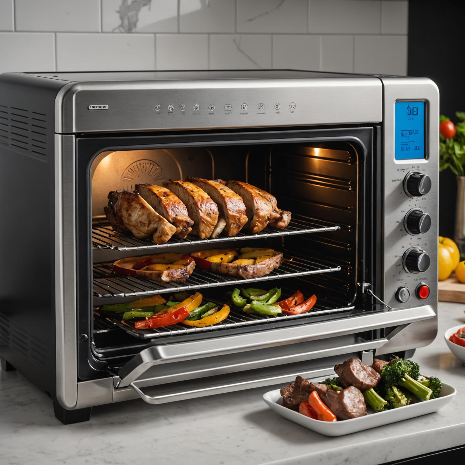 استمتع بتحضير وجباتك بكل سهولة مع عنصر الشواء بقوة 3000 واط