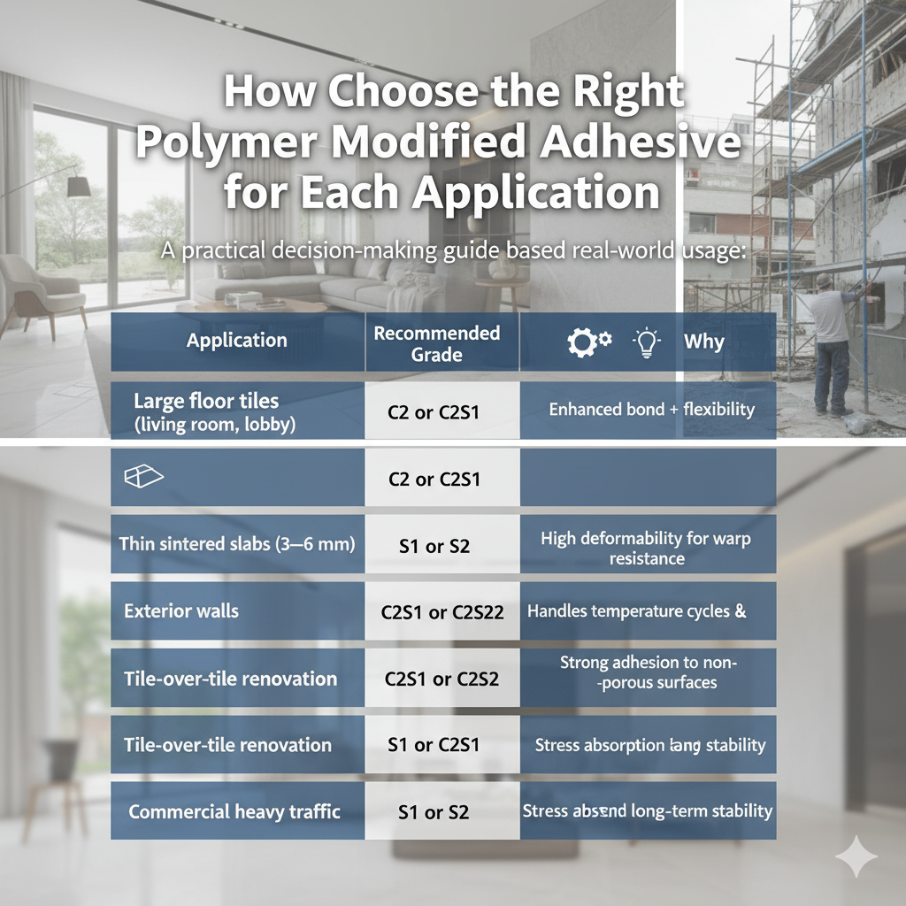 Why Polymer Modified Tile Adhesives Are Essential for Large-Format Tiles