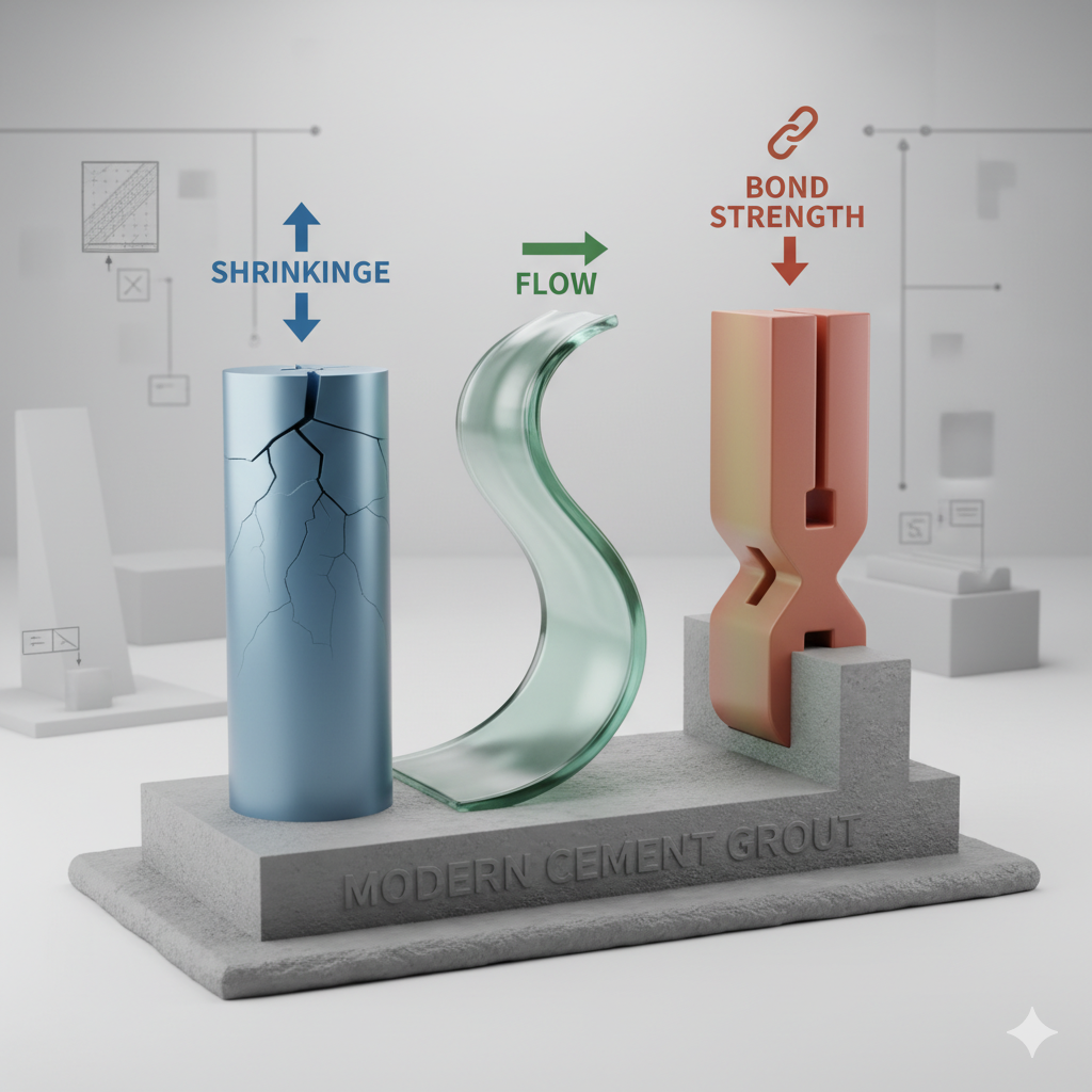 Shrinkage, Flow, and Bond Strength: The Three Pillars of Modern Cement Grout