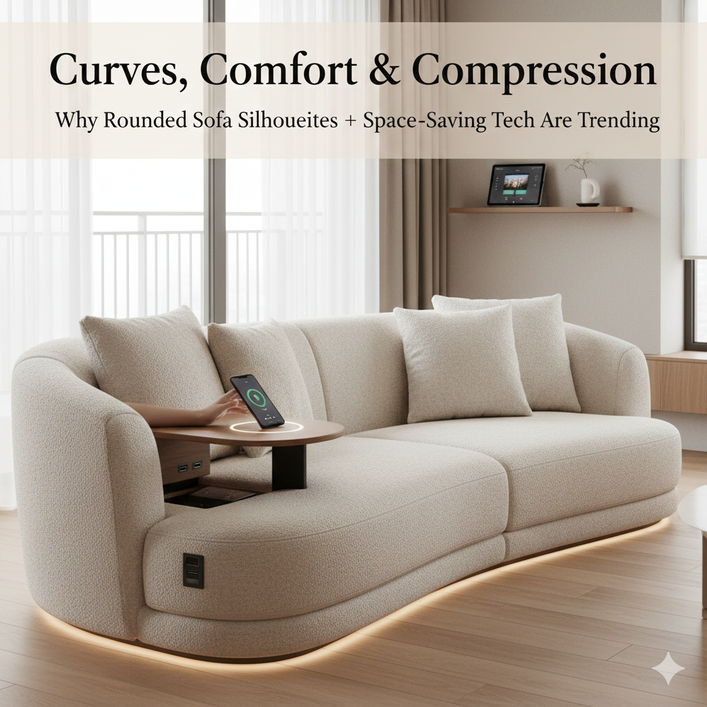 Curves, Comfort & Compression: Why Rounded Sofa Silhouettes + Space-Saving Tech Are Trending