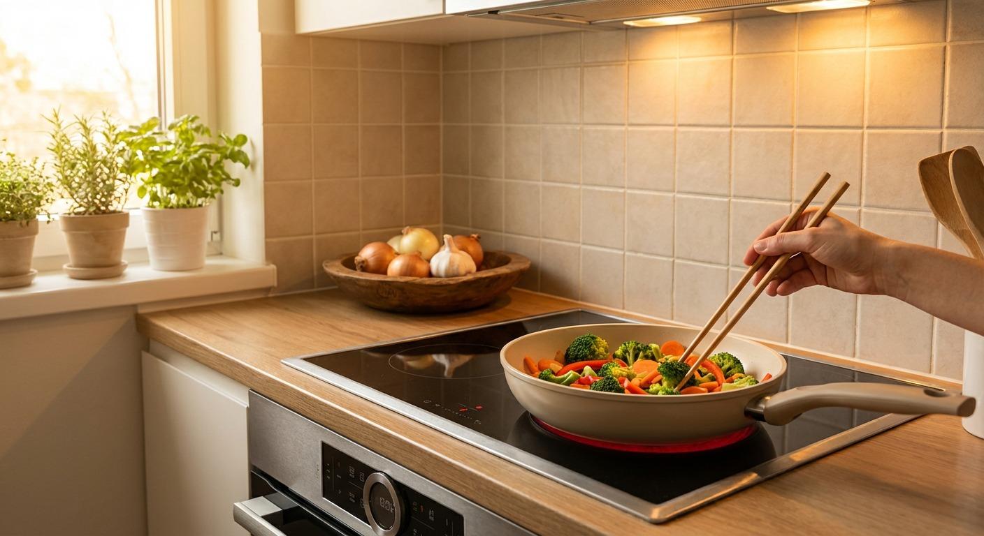 Легкое приготовление пищи на керамической стеклянной плите