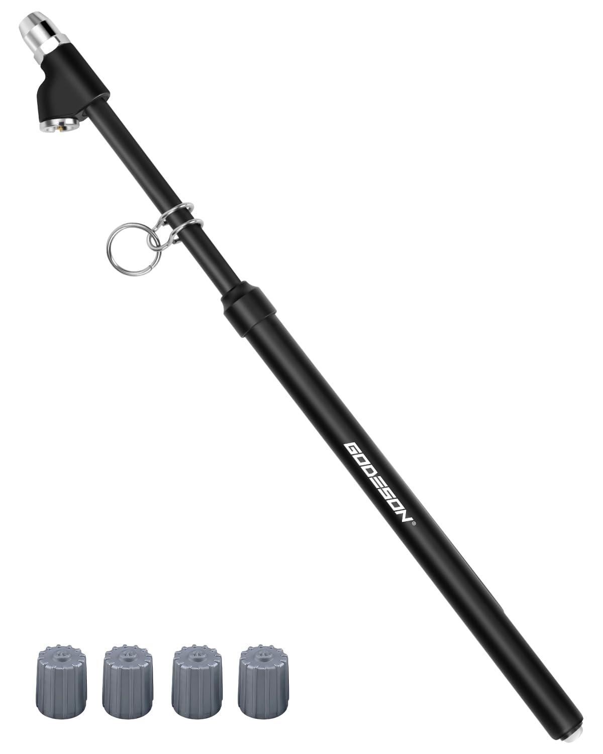 GODESON 20-220PSI デュアルヘッドタイヤ圧力計、13.8 インチステンレススチールセミトラックタイヤゲージ、トラック、RV、トレーラー用の正確な鉛筆空気圧チェッカー、持ち運びが簡単なストレートエアゲージ