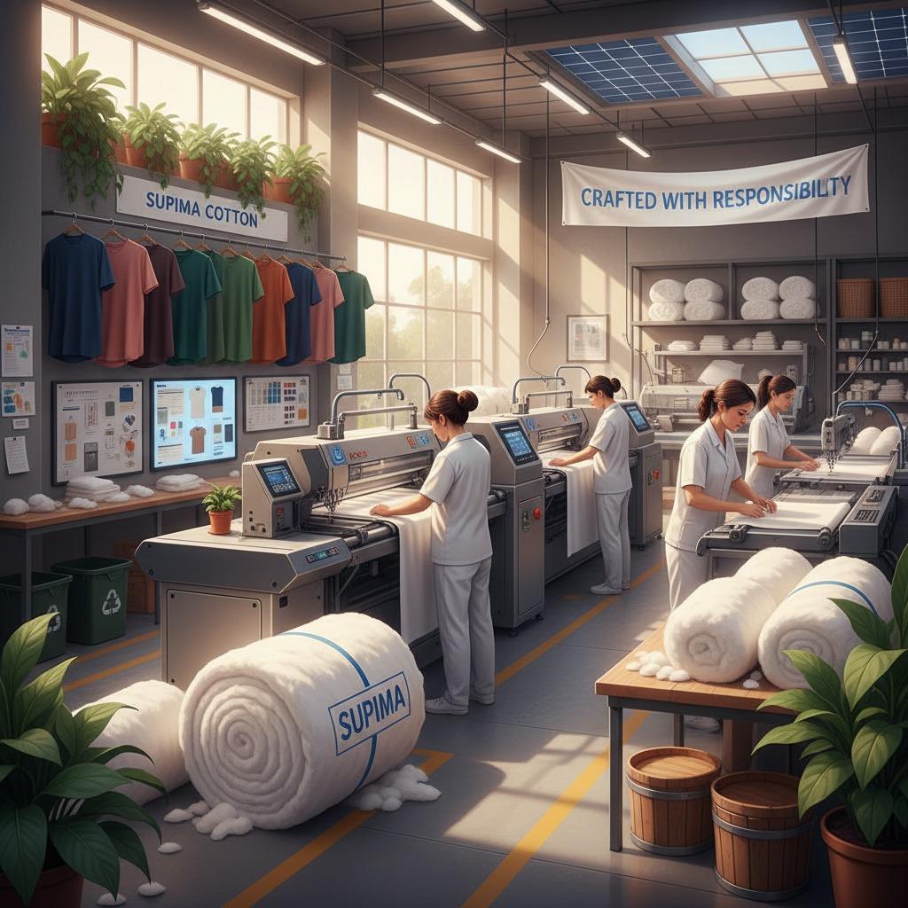 supima cotton t shirt manufacturer, supima cotton t shirt supplier, t shirt production supima cotton