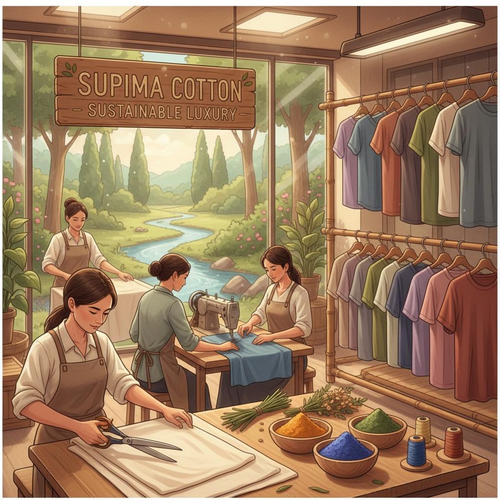 supima cotton t shirt manufacturer, supima cotton apparel supplier, eco-friendly cotton t shirt manufacturer