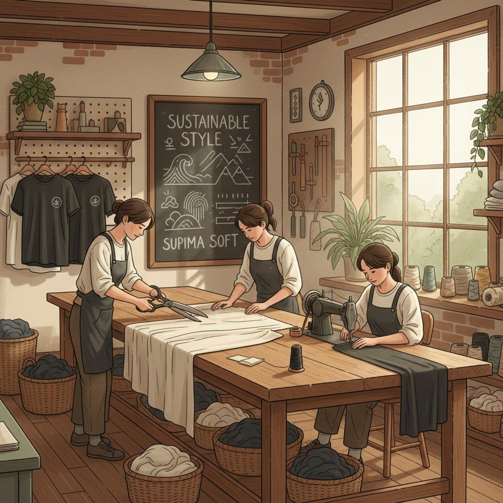 supima cotton t shirt manufacturer, supima cotton apparel supplier, eco-friendly cotton t shirt manufacturer