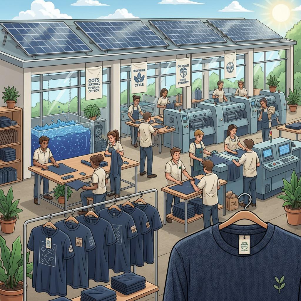 organic cotton t shirt manufacturer, eco-friendly t shirt production, custom organic cotton tees