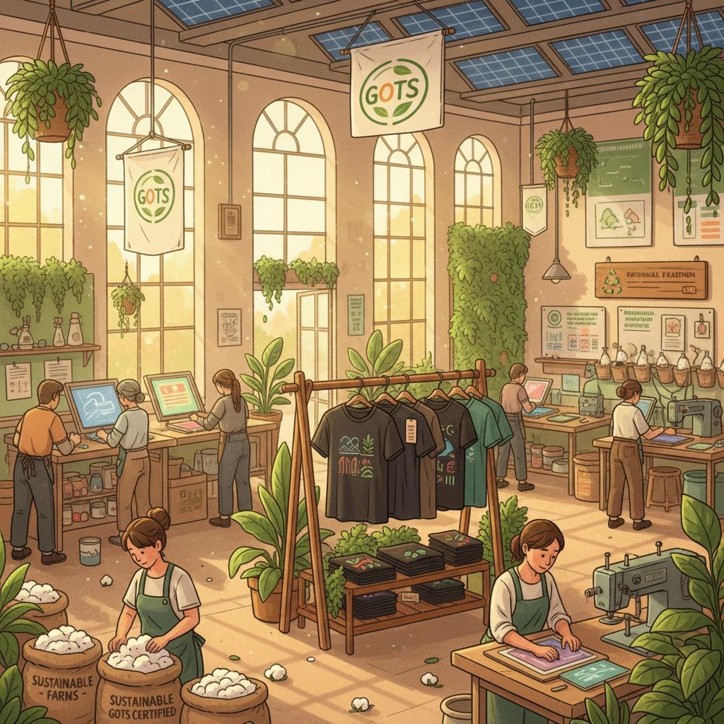 مصنع قمصان قطنية عضوية، إنتاج قمصان صديقة للبيئة، قمصان قطنية عضوية حسب الطلب