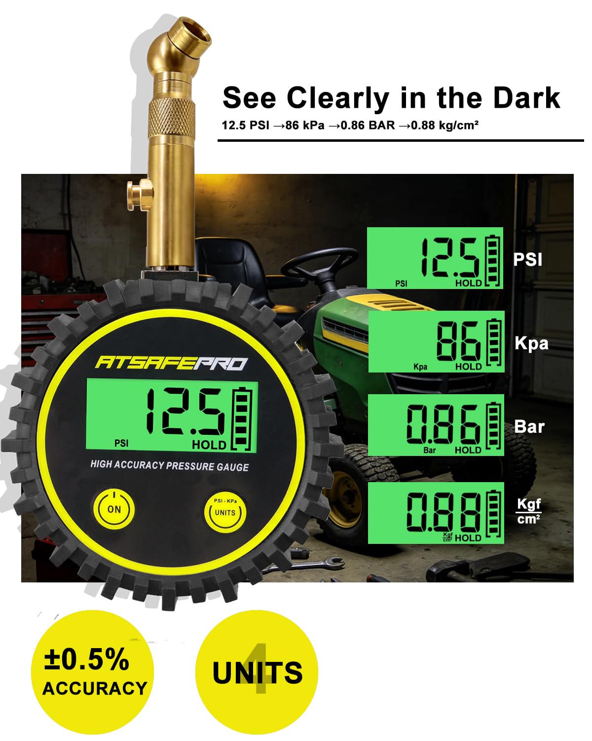 Manómetro de presión de neumáticos ATsafepro