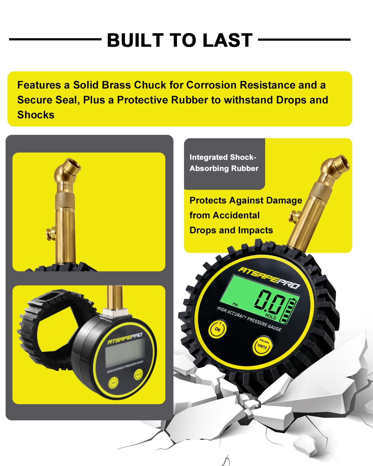 Manómetro de presión de neumáticos ATsafepro: precisión y fiabilidad Manómetro de presión de neumáticos ATsafepro: precisión y fiabilidad