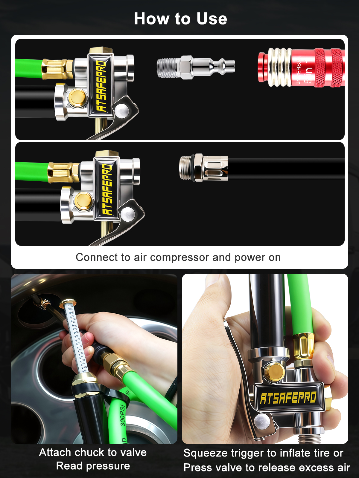 ATsafepro tire pressure gauge