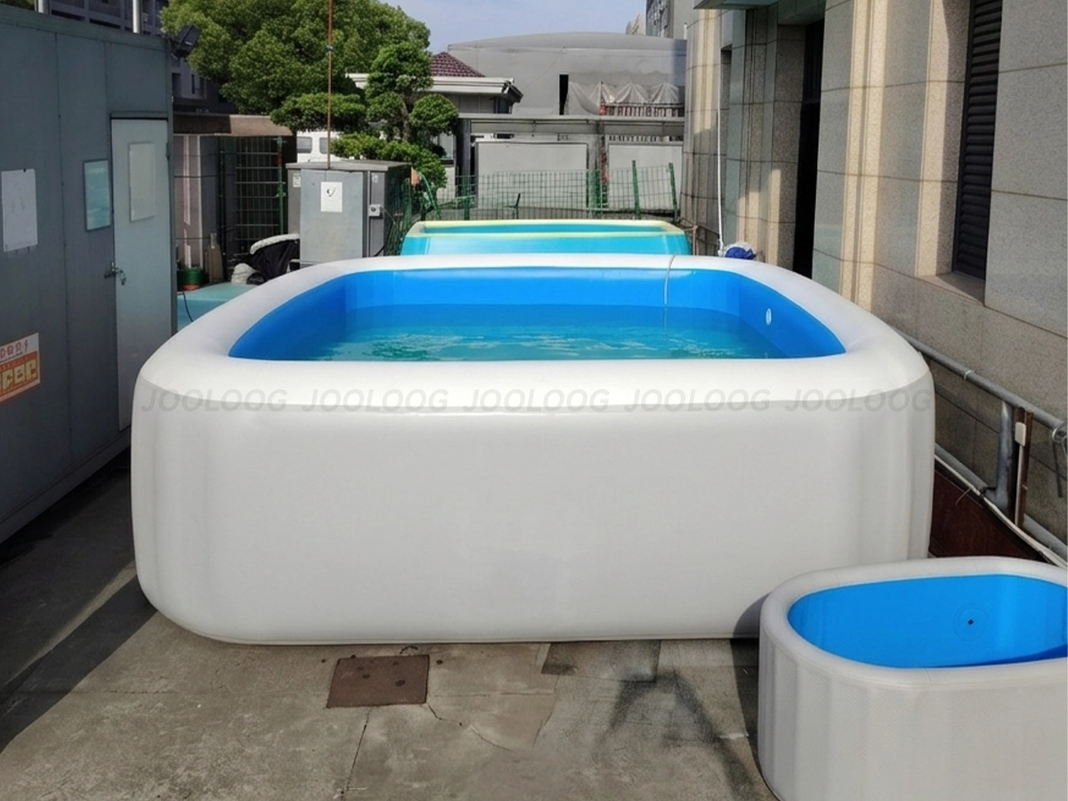 baignoire gonflable glacée