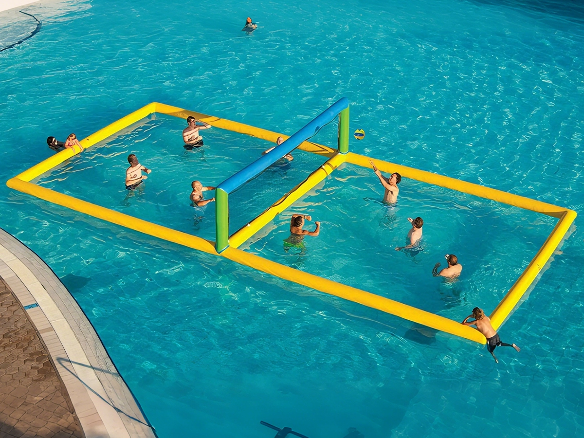 Terrain de volley-ball aquatique gonflable