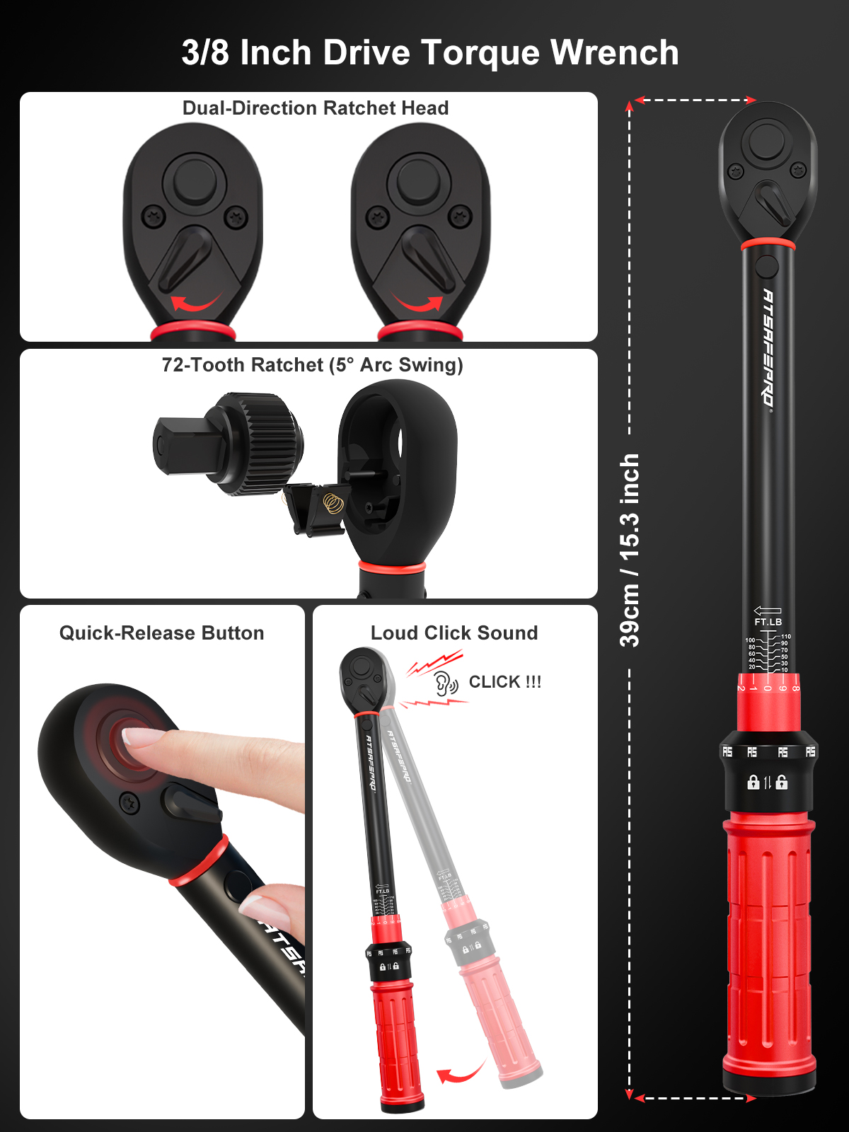 ATsafepro Torque Wrench: Adjustable Kit with Calibration Certificate ATsafepro Torque Wrench: Adjustable Kit with Calibration Certificate