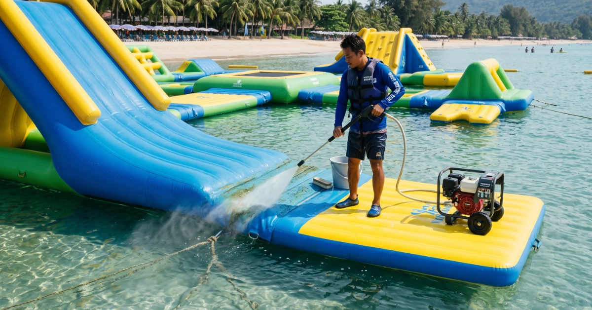 Cleaning & Maintenance: The Complete Guide to Keeping Your Inflatable Water Park Safe and Long-Lasting Cleaning & Maintenance: The Complete Guide to Keeping Your Inflatable Water Park Safe and Long-Lasting