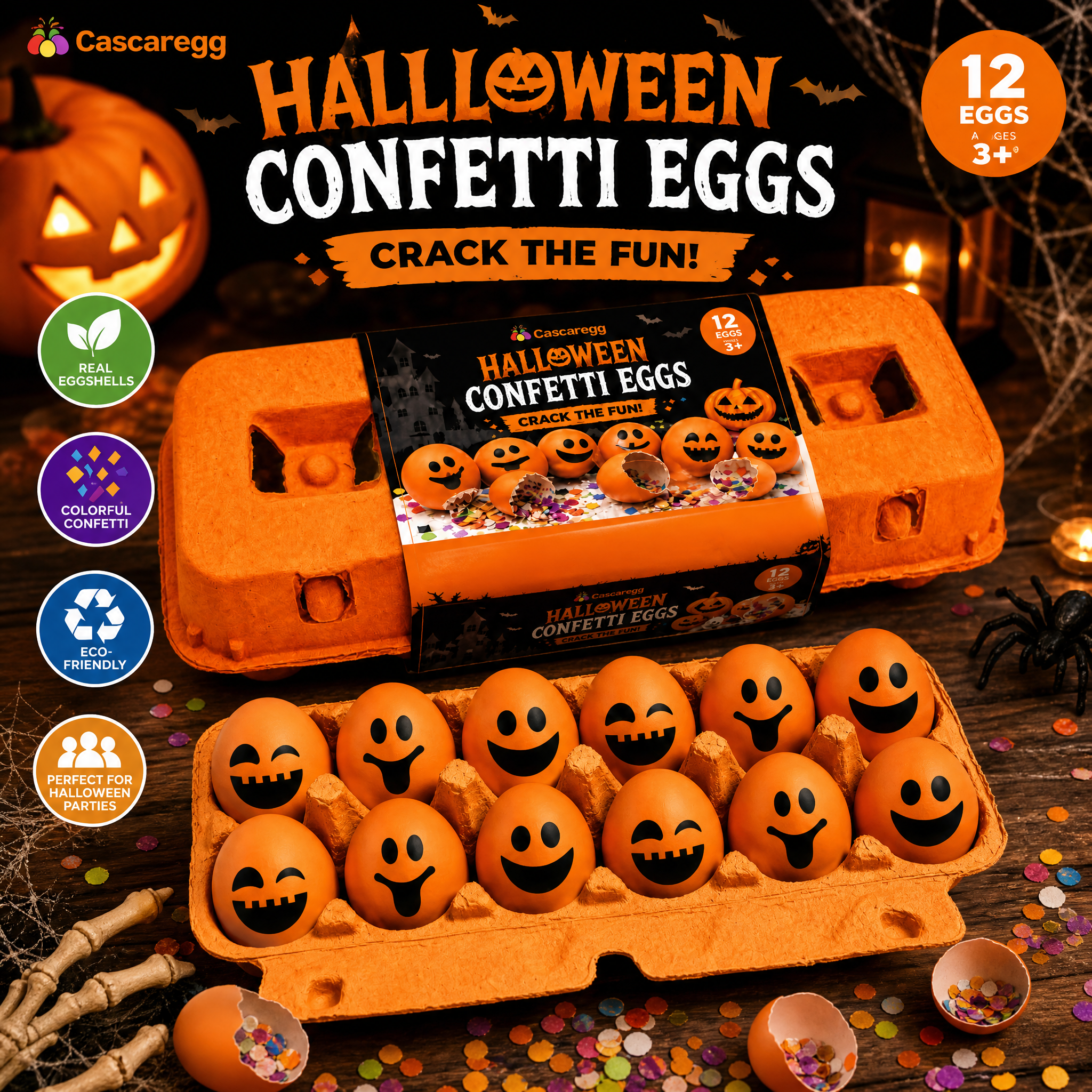 halloween theme confetti eggs
