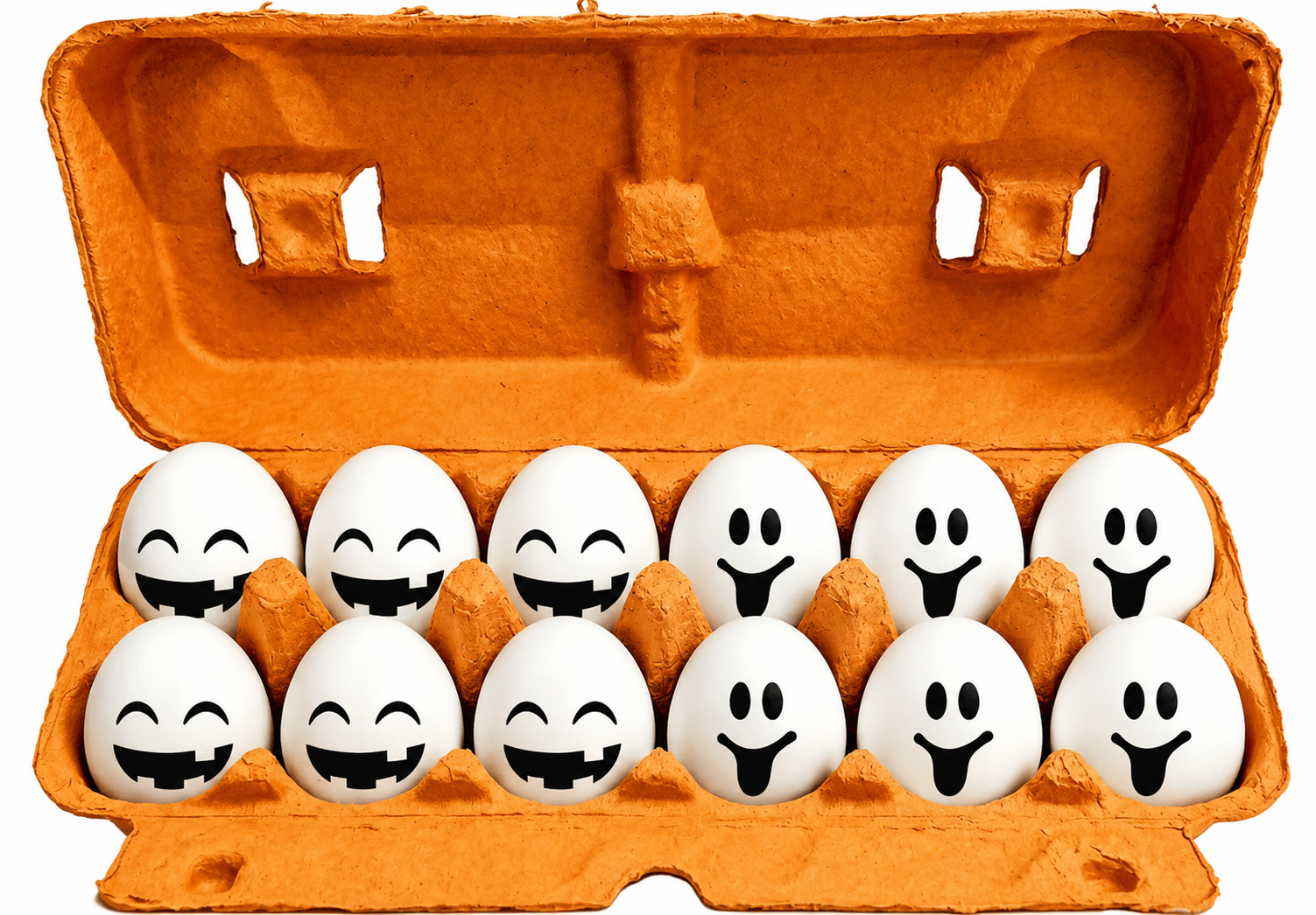 white halloween confetti eggs