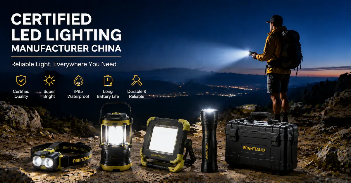 Certified LED Lighting Manufacturer China: Buyer Guide to Portable Outdoor Lights Certified LED Lighting Manufacturer China: Buyer Guide to Portable Outdoor Lights