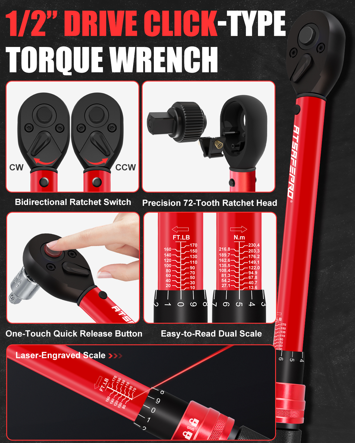 Atsafepro torque wrench