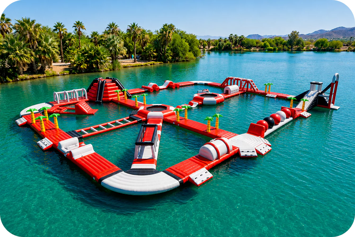 Parc aquatique flottant