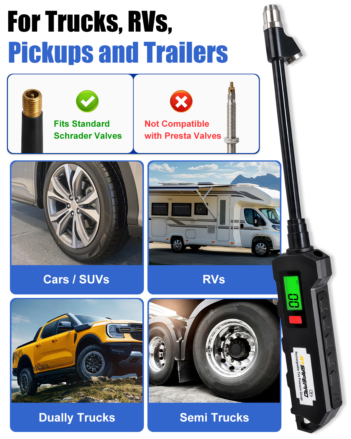 ATsafepro tire pressure gauge